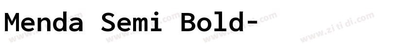Menda Semi Bold字体转换